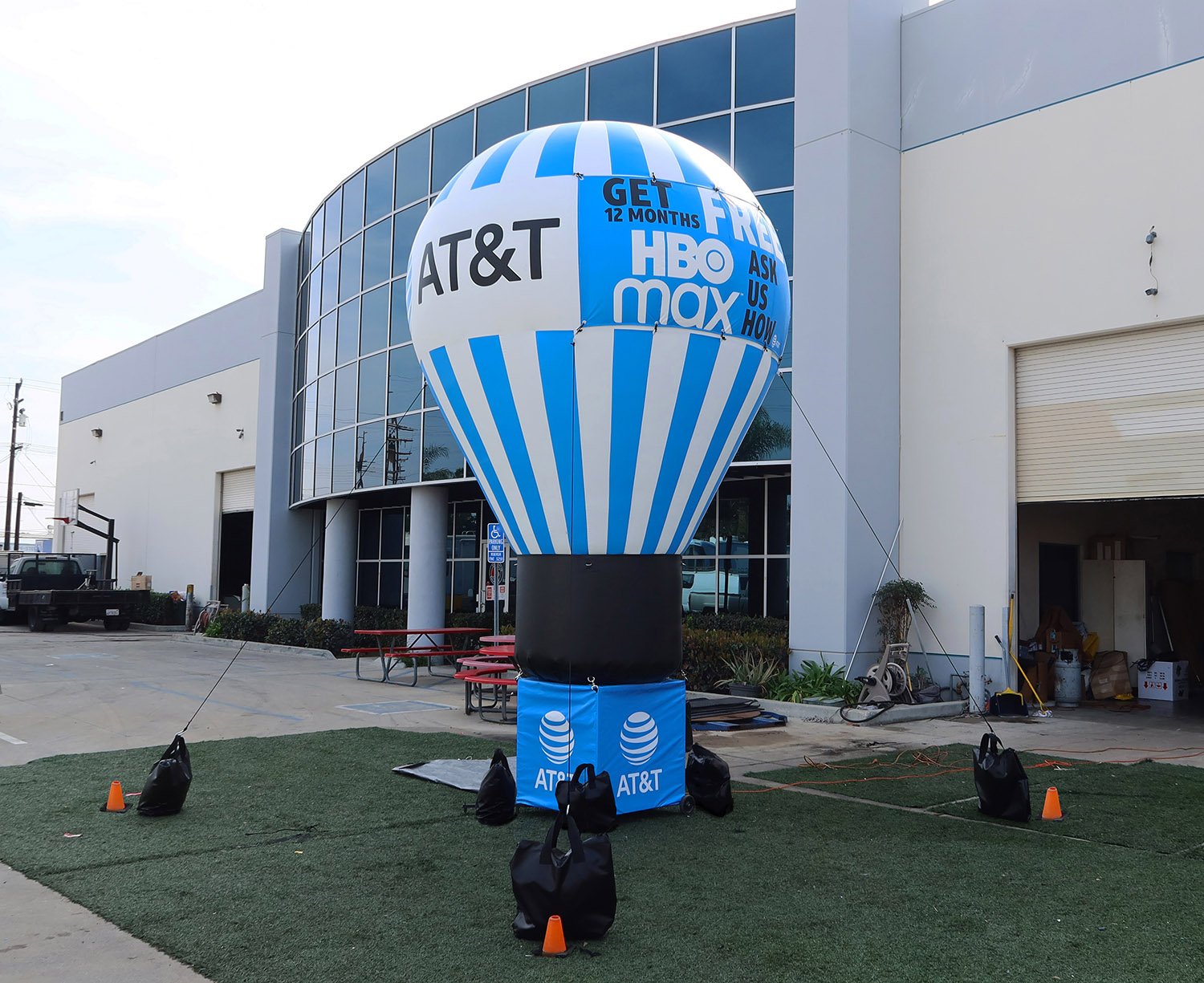 advertising balloon with custom banners